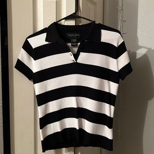 Black and white striped top